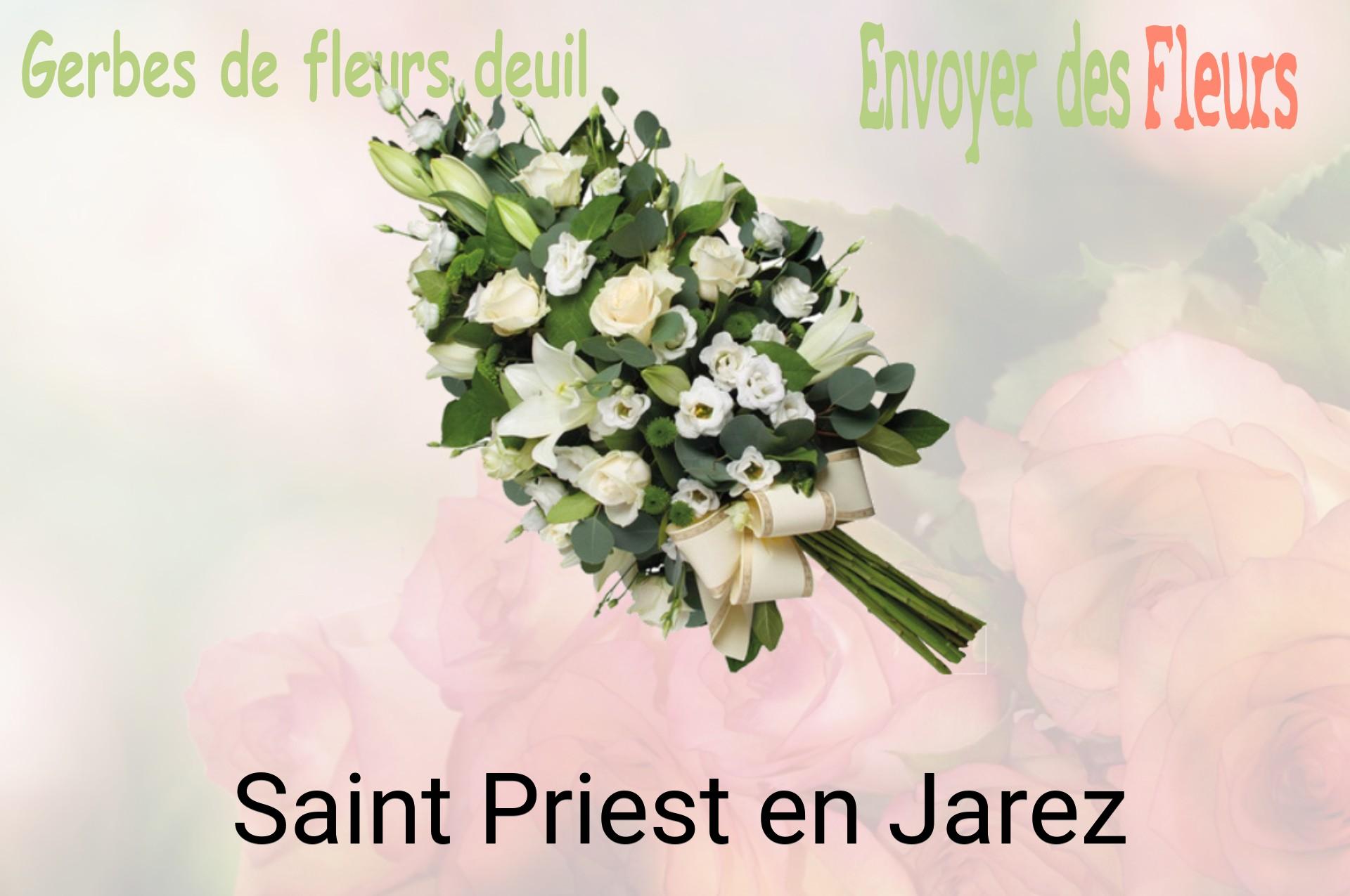 Gerbe de fleurs de deuil livrée à Saint-Priest-en-Jarez